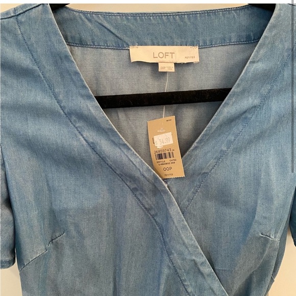 Loft chambray wrap dress 00P - Picture 5 of 5